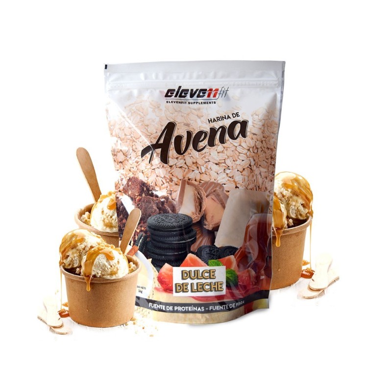 HARINA AVENA 1KG DULCE DE LECHE ELEVENFIT