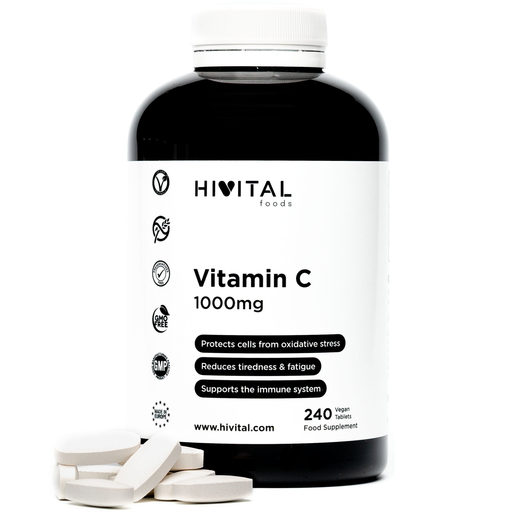 VITAMINA C 1000MG HIVITAL 240 CÁPSULAS