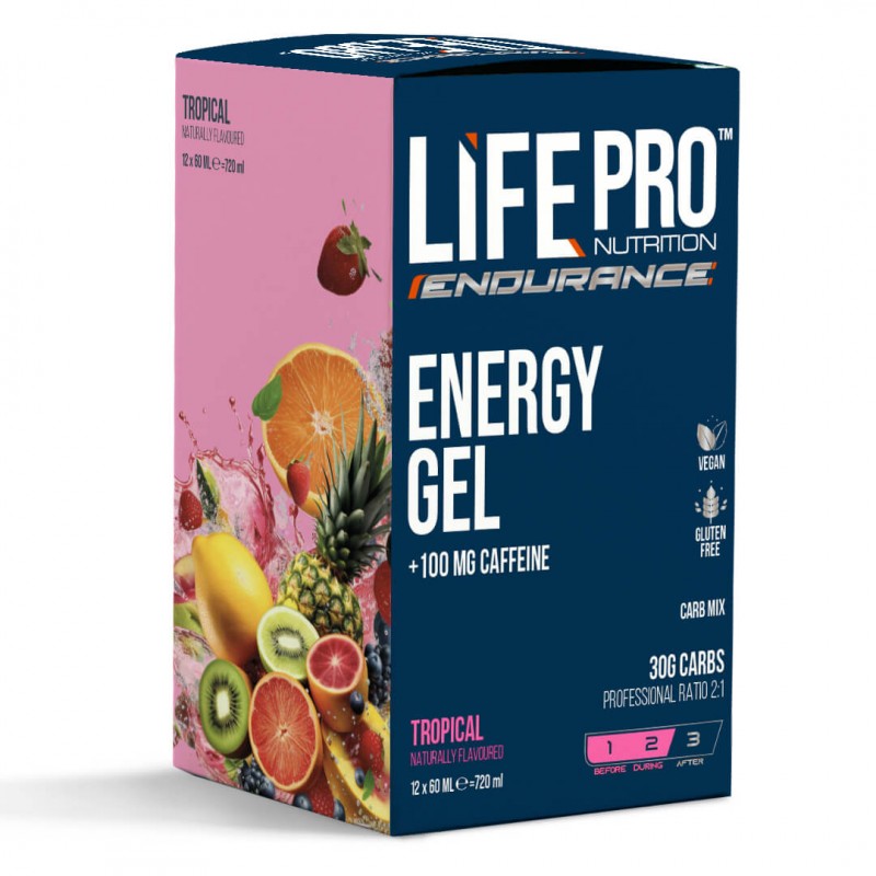 LIFE PRO ENDURANCE CAFFEINE ENERGY GEL 12X60ML
