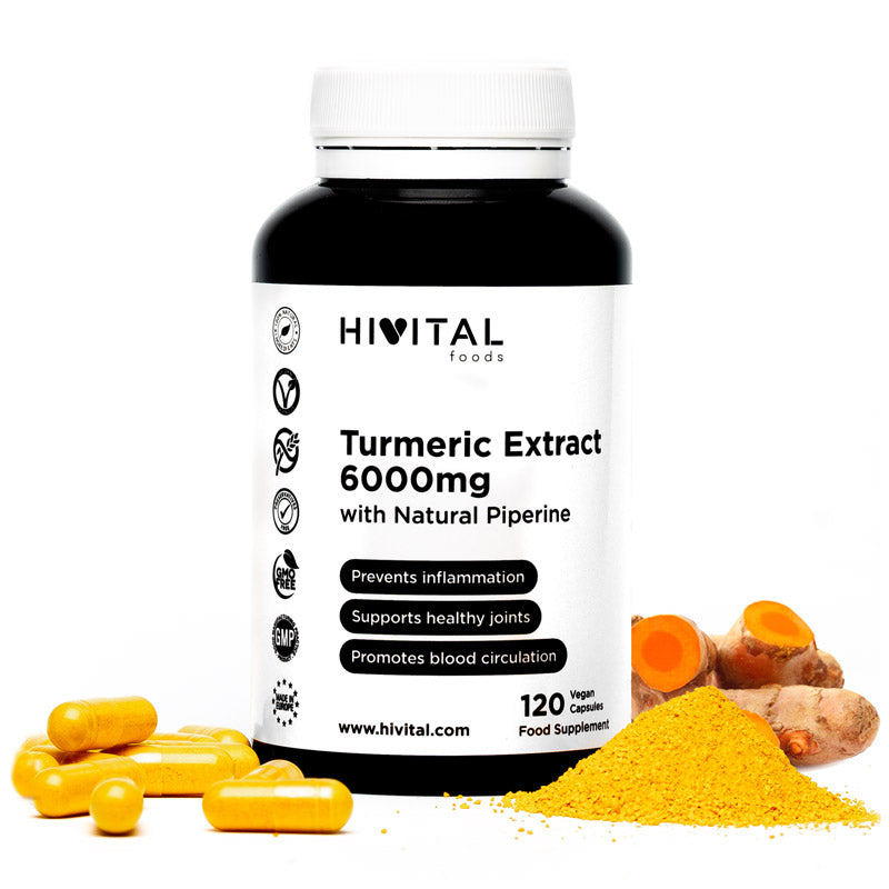 CÚRCUMA 6000MG HIVITAL 120 CÁPSULAS