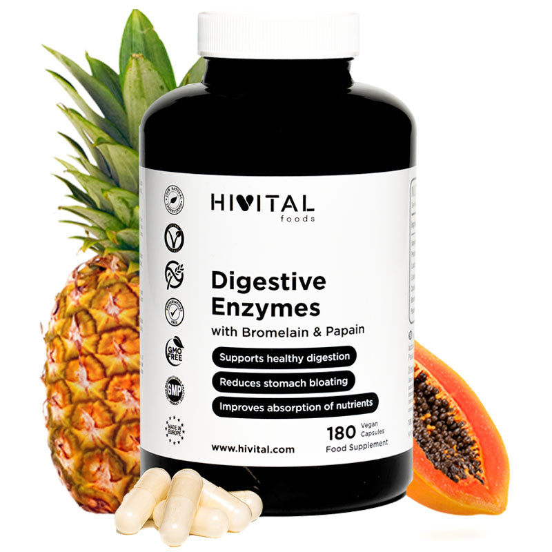 ENZIMAS DIGESTIVAS HIVITAL 180 CÁPSULAS