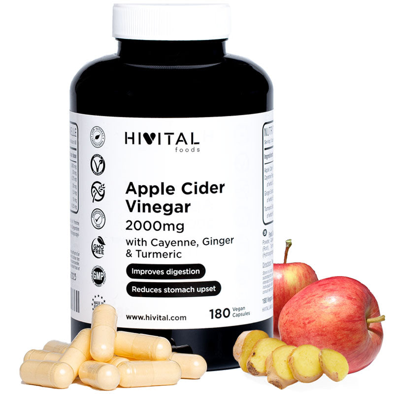 VINAGRE DE MANZANA 2000MG HIVITAL 180 CÁPSULAS