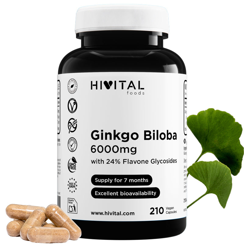 GINKGO BILOBA 6000MG HIVITAL 210 CÁPSULAS