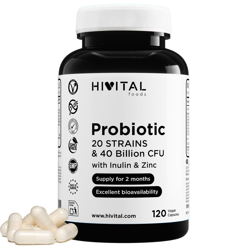 PROBIÓTICOS 20 CEPAS HIVITAL 120 CÁPSULAS