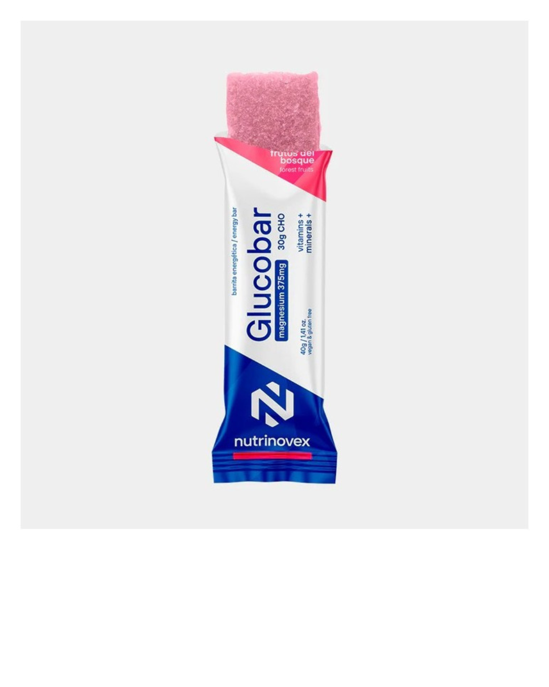 GOMINOLA ENERGÉTICA NUTRINOVEX GLUCOBAR - Magnesio 375mg - Frutas del Bosque