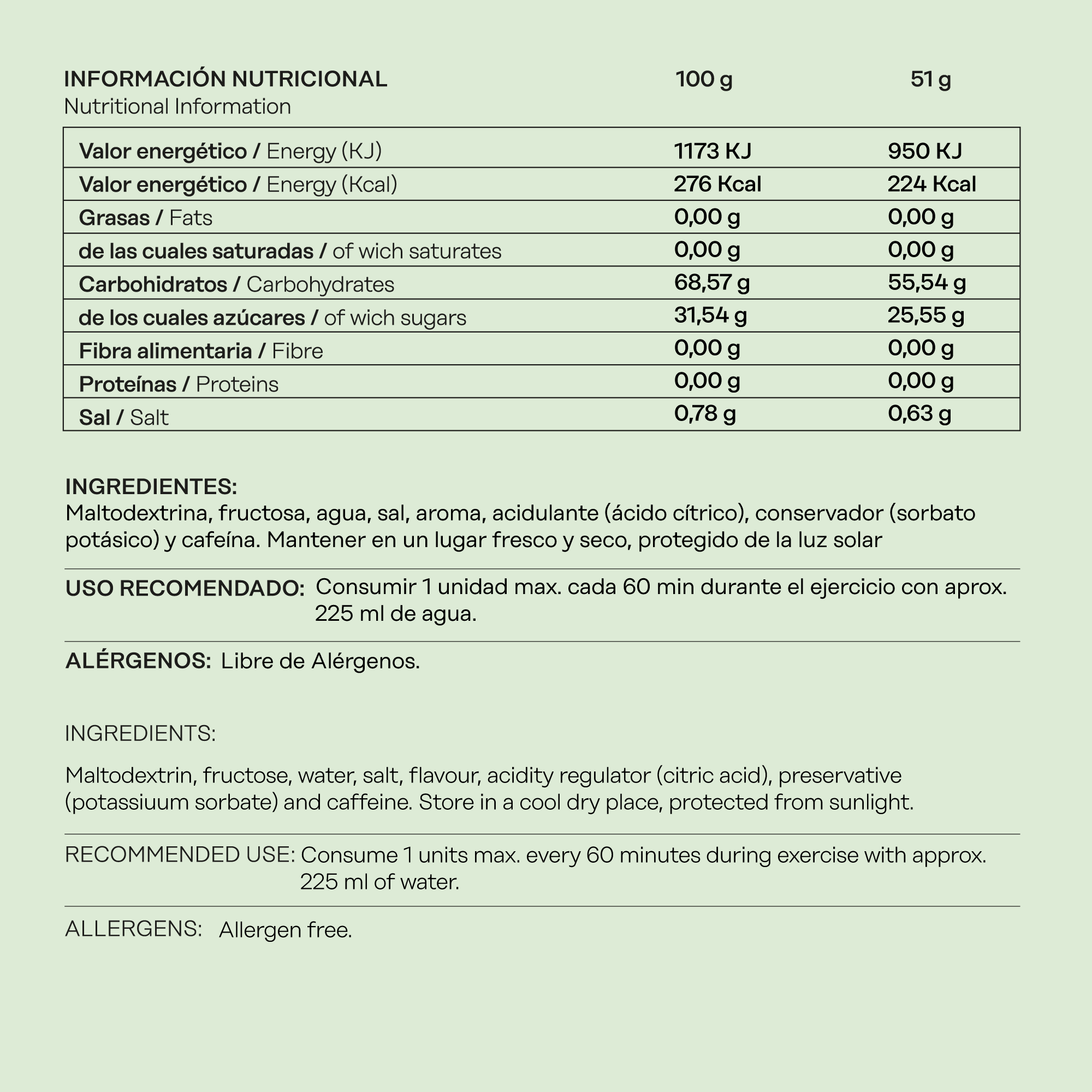 GEL ENERGÉTICO 101 LEVEL 81GR