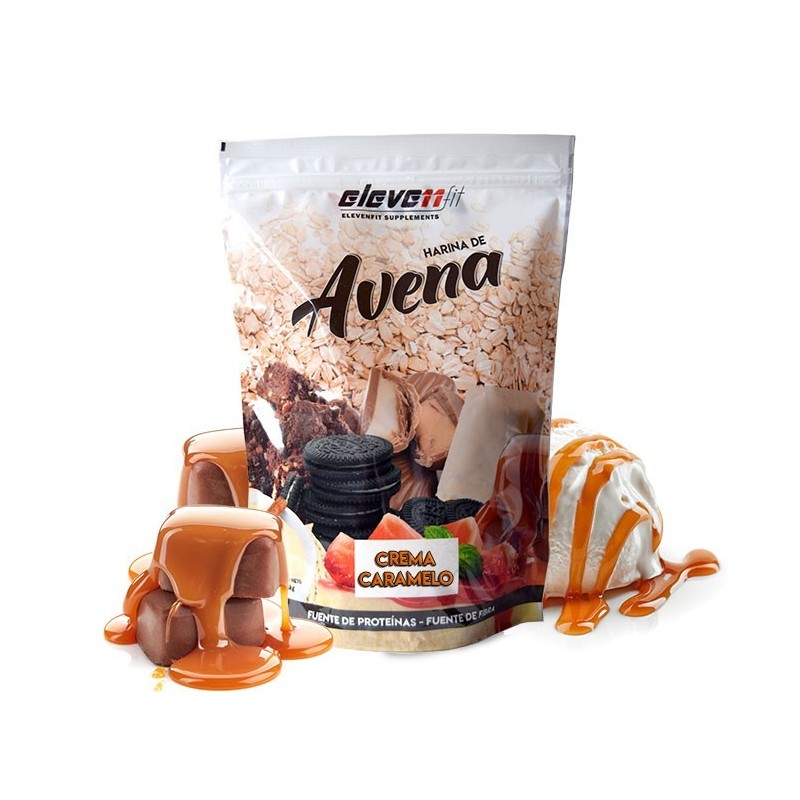 HARINA AVENA 1KG CREMA CARAMELO ELEVENFIT
