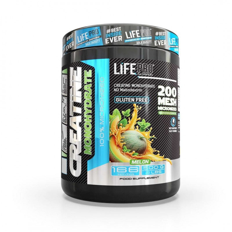 LIFE PRO CREATINA MONOHYDRATE 200MESH 500G - Melón