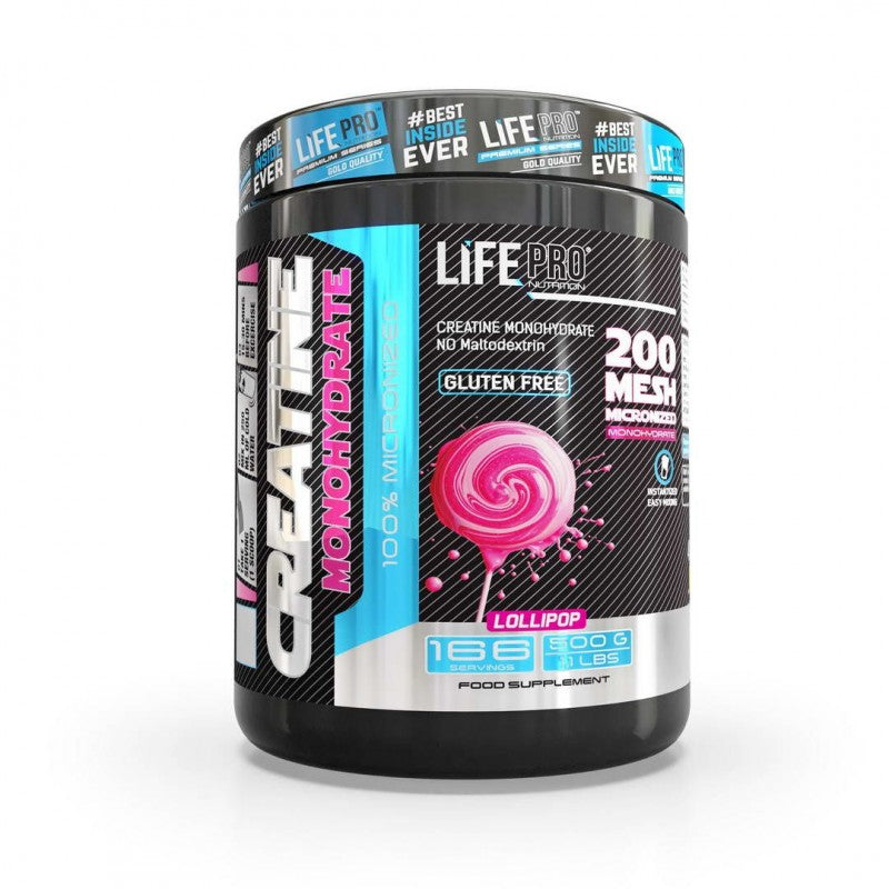 LIFE PRO CREATINA MONOHYDRATE 200MESH 500G - Lollipop