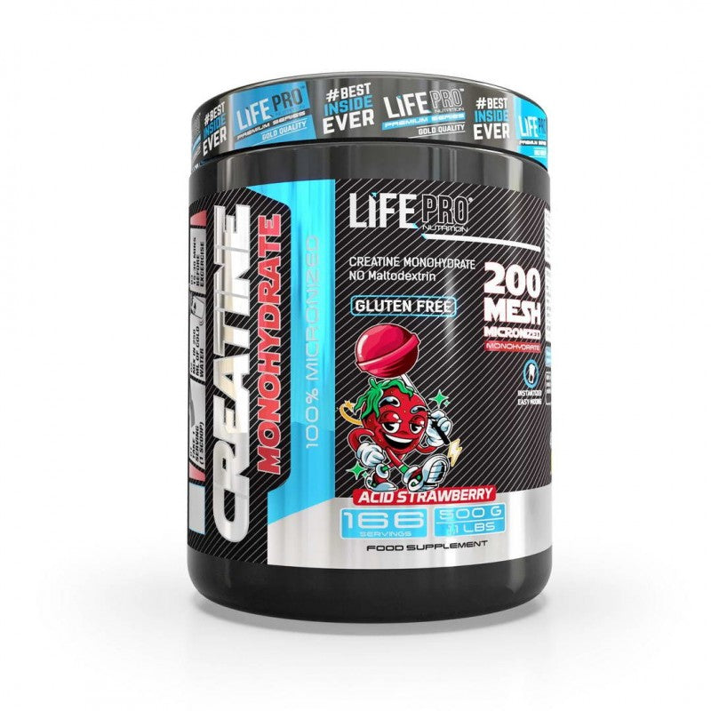 LIFE PRO CREATINA MONOHYDRATE 200MESH 500G - Acid Strawberry