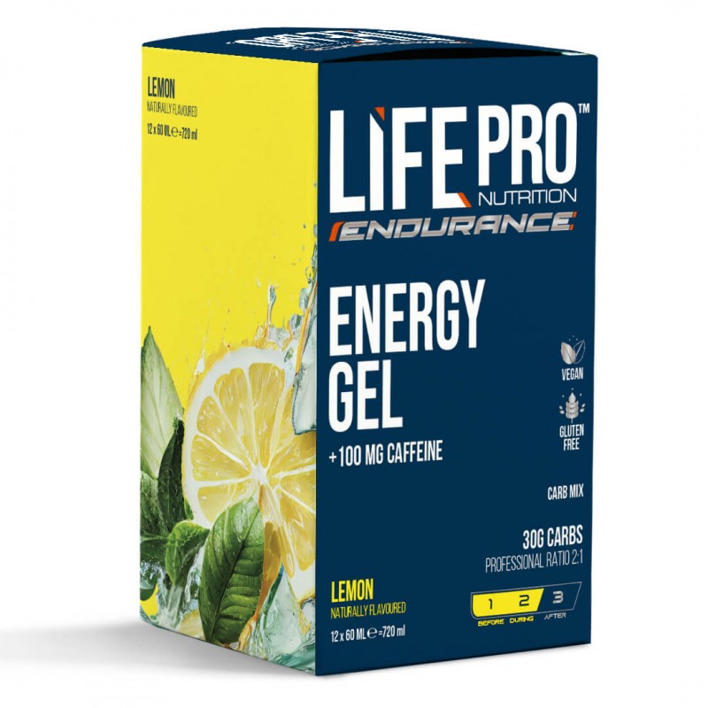 LIFE PRO ENDURANCE CAFFEINE ENERGY GEL 12X60ML