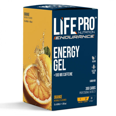 LIFE PRO ENDURANCE CAFFEINE ENERGY GEL 12X60ML
