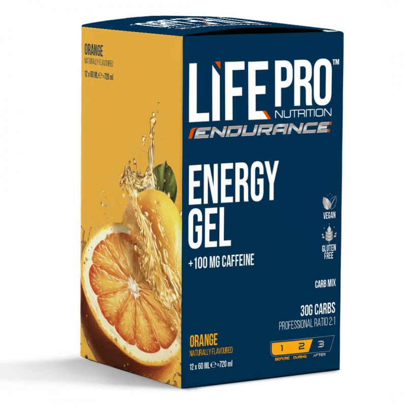 LIFE PRO ENDURANCE CAFFEINE ENERGY GEL 12X60ML