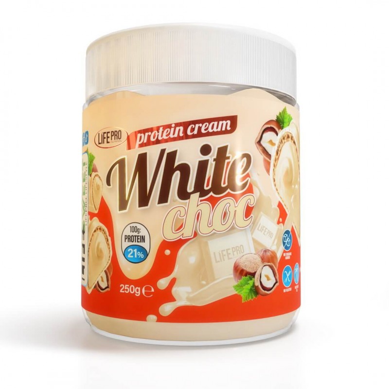 CREMA PROTEICA AVELLANAS WHITE CHOCOLATE 250G LIFE PRO