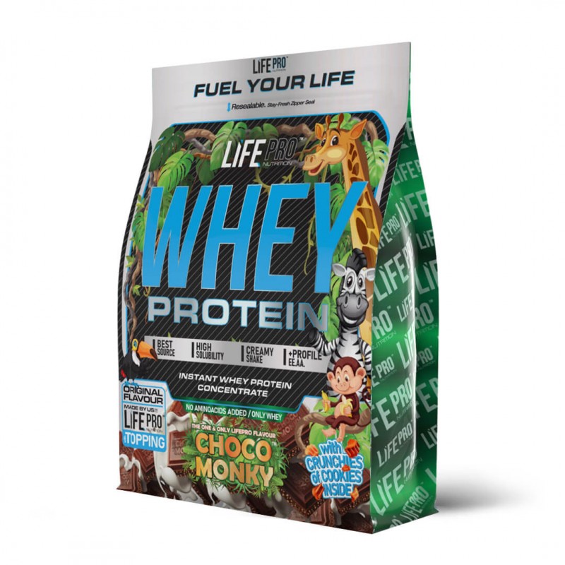 LIFE PRO PROTEÍNA WHEY 1KG/2KG CHOCO MONKY