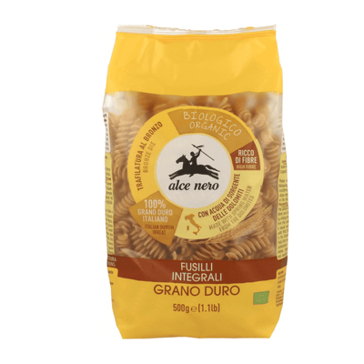 FUSILI DE TRIGO DURO INTEGRAL BIO 500G ALCE NERO