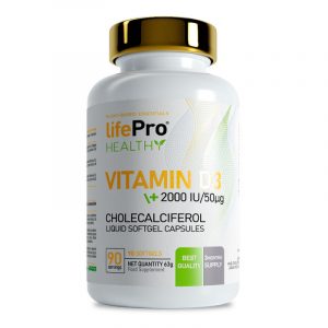 Cápsulas Life Pro Vitamin D3 2000UI 90 SOFTGELS