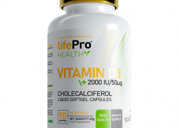 Cápsulas Life Pro Vitamin D3 2000UI 90 SOFTGELS