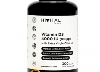 Cápsulas Vitamina D3 4000 IU HIVITAL 300 PERLAS