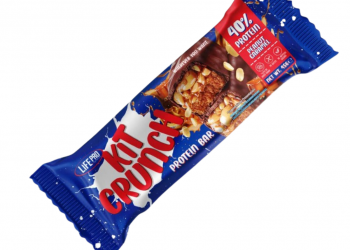 Barrita energética Life Pro Kit Crunch 40% Protein Peanut Caramel 45g