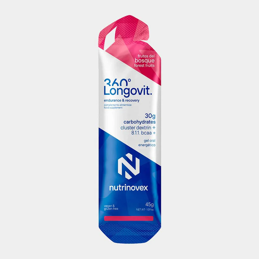 GEL ENERGÉTICO NUTRINOVEX LONGOVIT 360 30G CHO - FRUTAS DEL BOSQUE