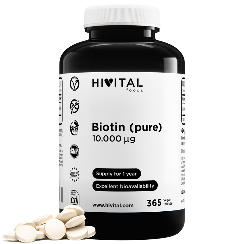 BIOTINA 10.000 MCG HIVITAL 365 CÁPSULAS