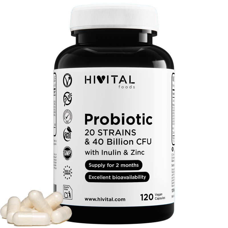 PROBIÓTICOS 20 CEPAS HIVITAL 120 CÁPSULAS